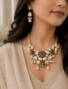 Royal Kundan Baroque Pearl Necklace Set