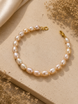 Elegant Minimalist Freshwater Pearl Bracelet