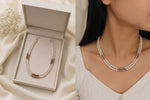 Minimalist Two Strand Pearl Necklace β Freshwater Pearls