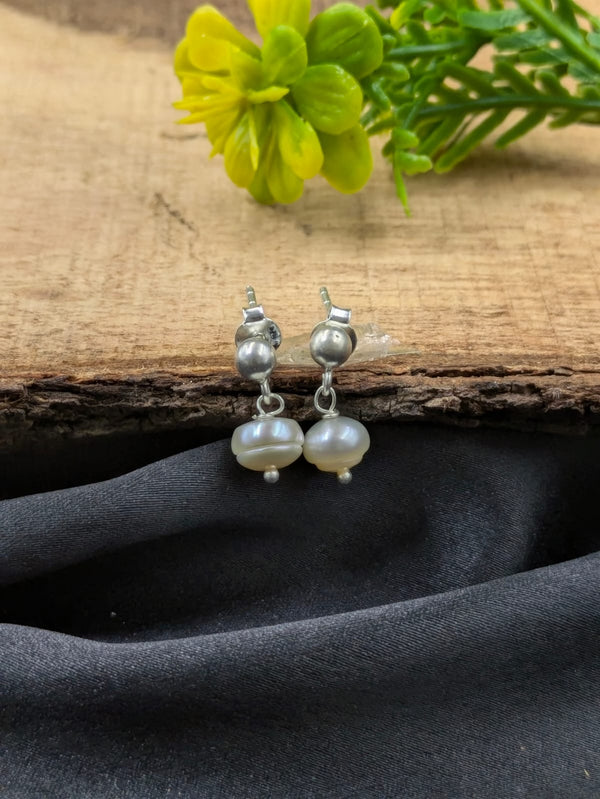 Natural Pearl Drop Earrings