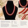 ElegantPearl & Taiwan Coral 3 Layered Necklace