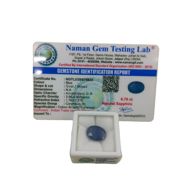 Blue Sapphire ~ 6.70 Cts