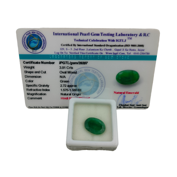 Natural Emerald ~ 3.91 Cts