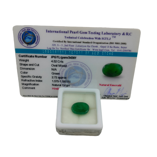 Natural Emerald ~ 4.52 Cts