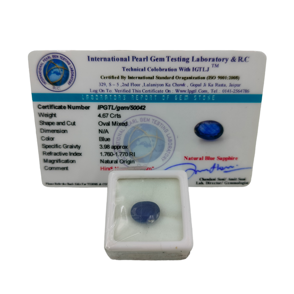 Blue Sapphire ~4.67 Cts