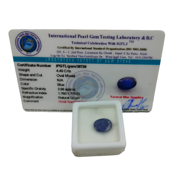 Blue Sapphire ~ 4.49 Cts