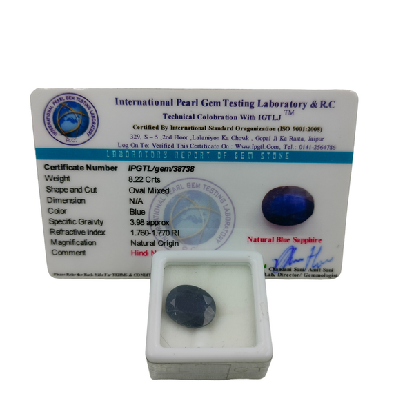 Blue Sapphire ~8.22Cts