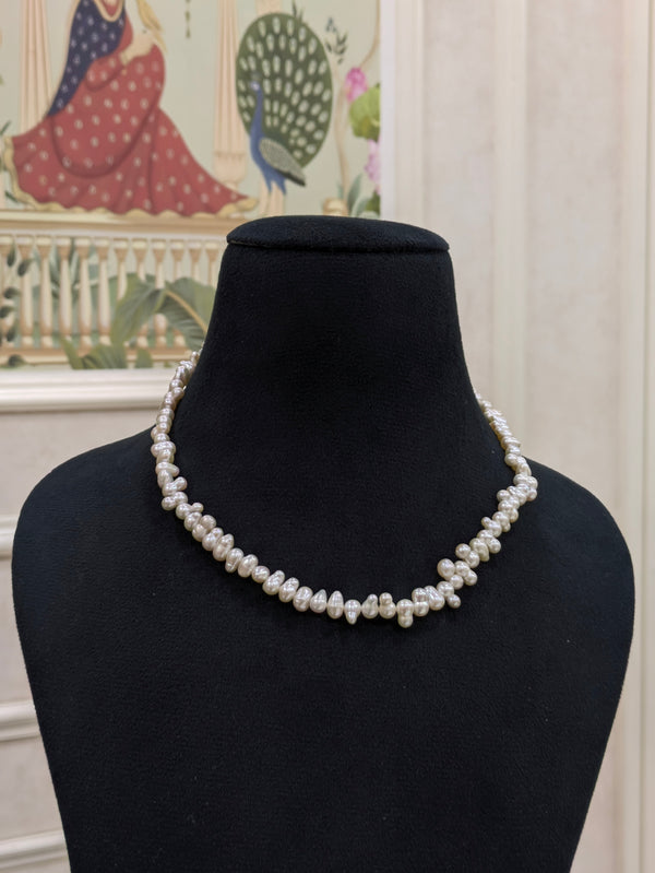 Baroque Pearl Necklace | Natural Freshwater Baroque Pearls | Unique Handmade Jewelry