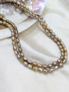 Yellow Rice Pearl Necklace | Freshwater Pearls | Elegant Minimalist Jewelry