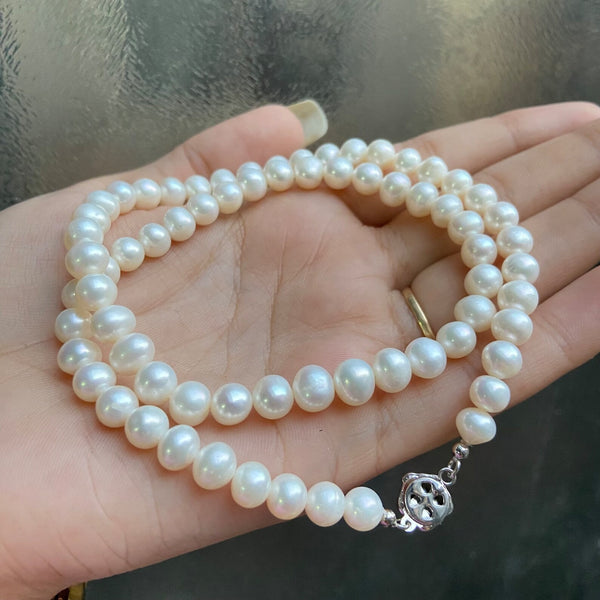 Freshwater Pearl Necklace | Minimal Pearl Necklace | Gift For Her