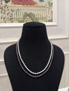 2Layer Gray & White Rice Pearl Necklace