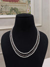 Gray & White Rice Pearl Necklace