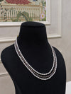 Gray & White Rice Pearl Necklace
