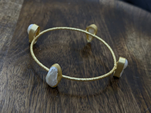 Freshwater Pearl Bangle Bracelet For Women/ Girls | Gift For Her