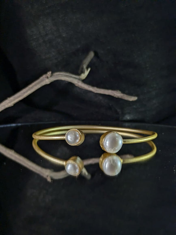 Freshwater Open Pearl Bangle Bracelet For Women & Girls | Gift For Her