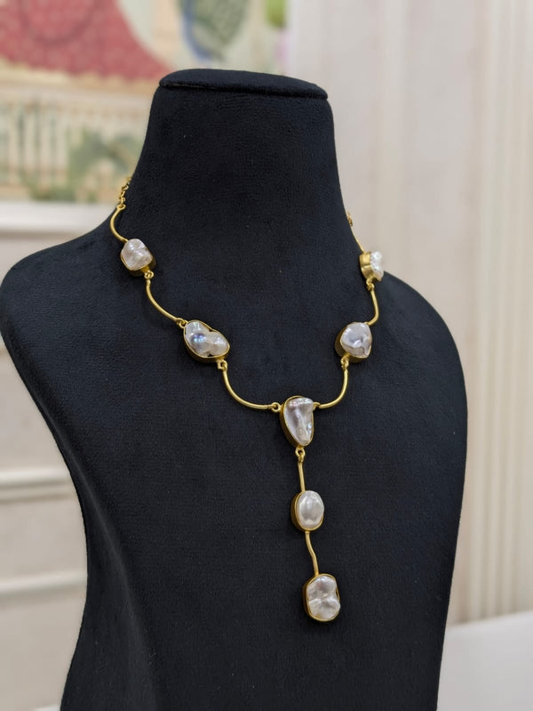 Freshwater Natural Pearl Necklace & Earrings Set For Women/Girls | Pearl Necklace Set Gift For Her