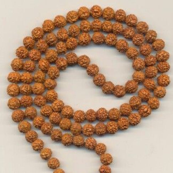 108+1 Beads Natural 5 Mukhi Rudraksha Jaap Mala For Men & Women (8MM)