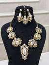 Elegant Baroque Pearl Wedding Necklace Set