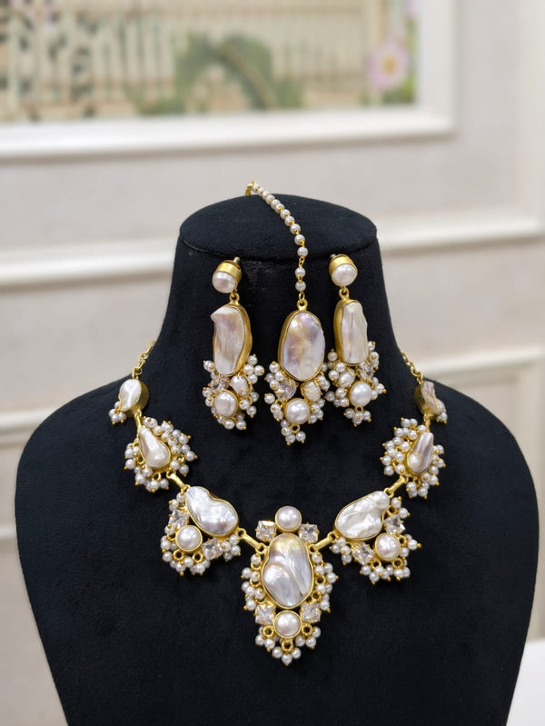 Baroque Pearl Necklace Set