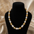 Golden White Baroque Pearl Necklace