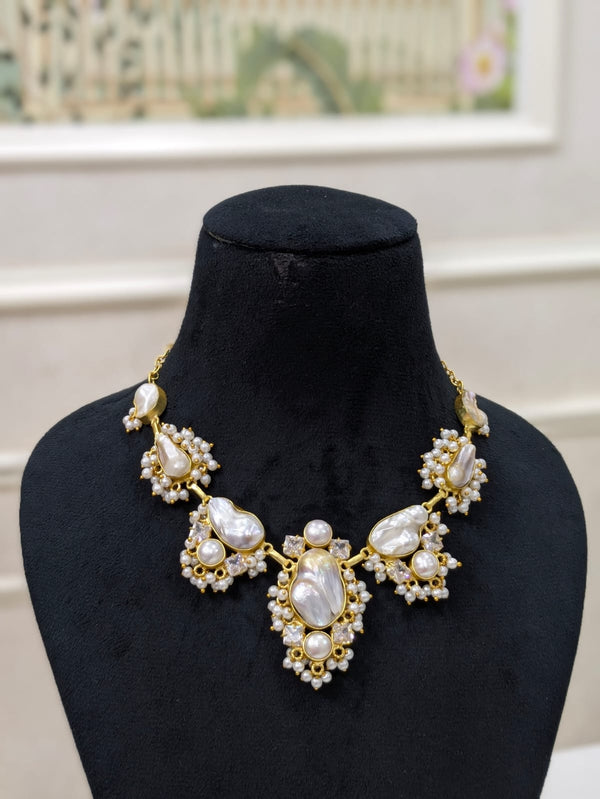 Baroque Pearl Necklace Set