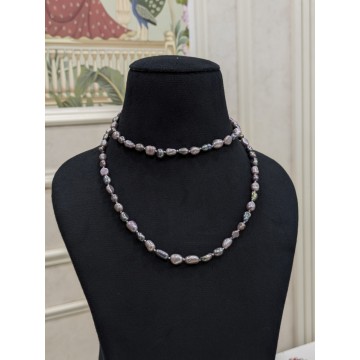 Gray & White Keshi Pearl...