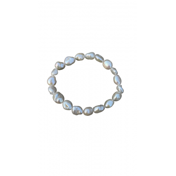 White Baroque Pearl Bracelet