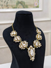 Elegant Baroque Pearl Wedding Necklace Set
