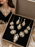 Elegant Baroque Pearl Wedding Necklace Set