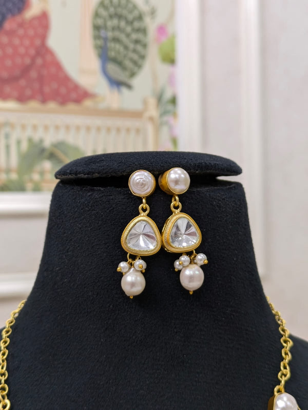 Royal Kundan Baroque Pearl Necklace Set
