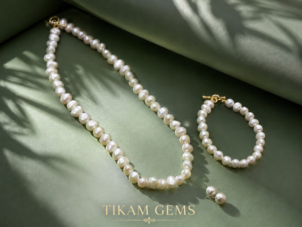 Natural Freshwater Pearl Jewelry Set