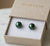 GreenPearl Stud Earrings - Gift for Her
