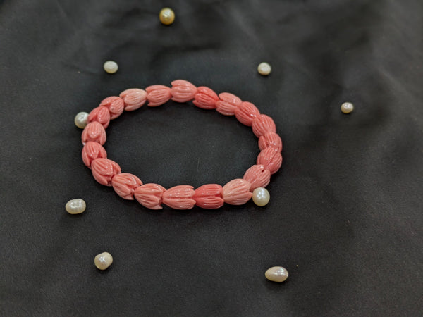 Pink Tulip Bracelet for Unisex