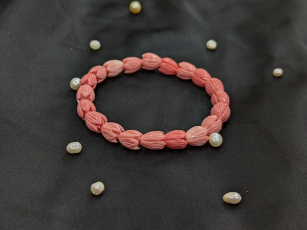 Pink Tulip Bracelet for Unisex