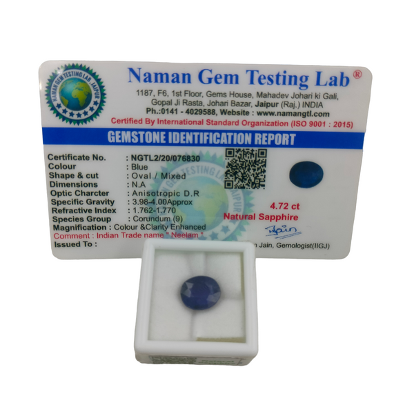Blue Sapphire ~ 4.72 Cts