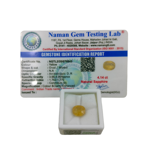 Yellow Sapphire ~ 4.14 Cts