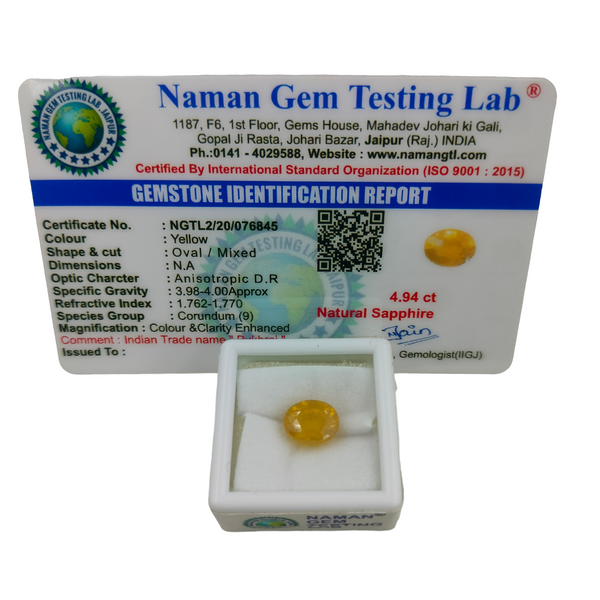 Yellow Sapphire ~ 4.94 Cts