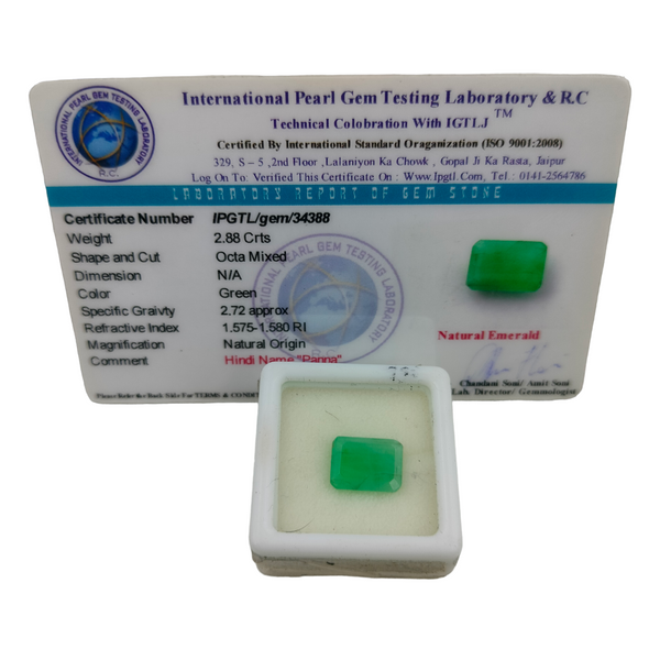 Natural Emerald ~ 2.88 Cts