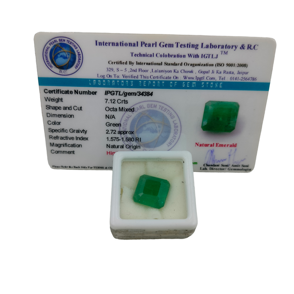 Natural Emerald ~ 7.12 Cts
