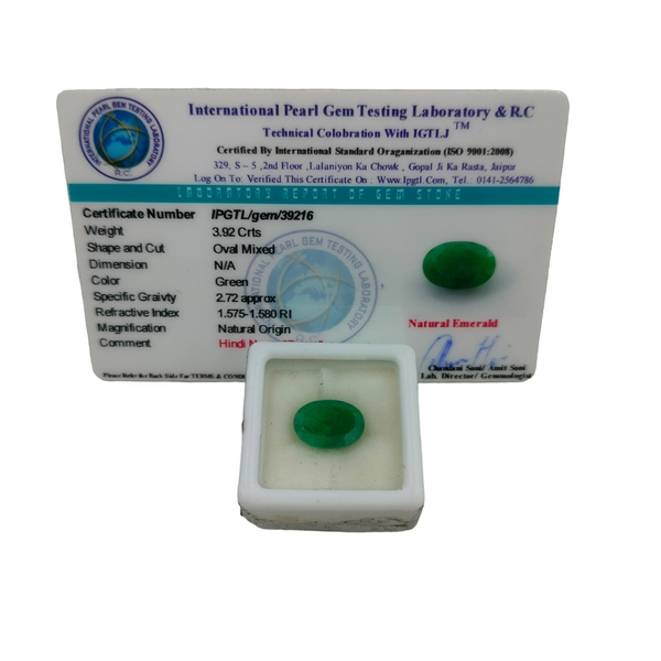 Natural Emerald ~ 3.92 Cts
