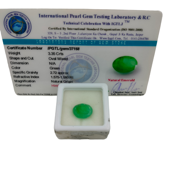 Natural Emerald ~ 3.35 Cts