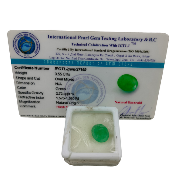 Natural Emerald ~ 3.55 Cts