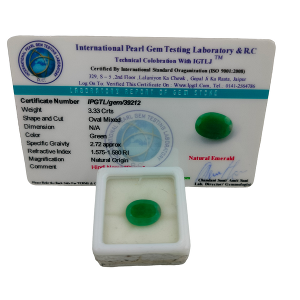 Natural Emerald ~ 3.33 Cts
