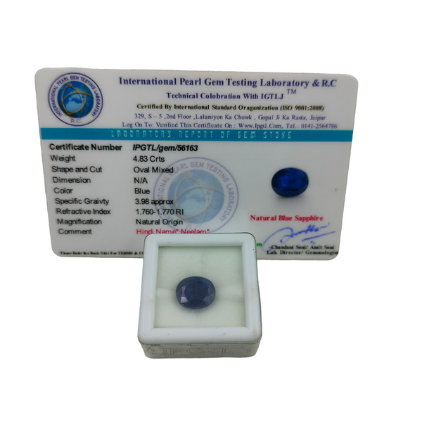 Blue Sapphire ~4.83 Cts