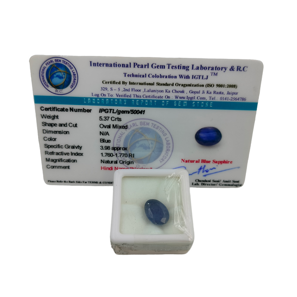 Blue Sapphire ~5.37 Cts