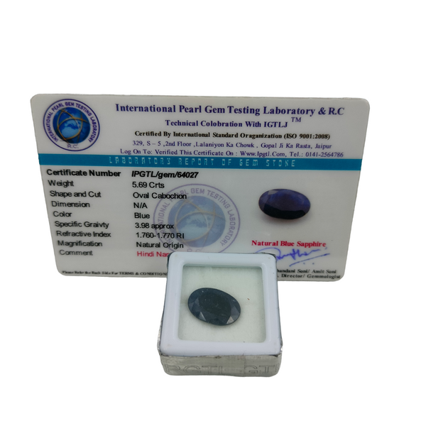 Blue Sapphire ~5.69 Cts
