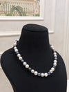White & Gray Freshwater Pearl Necklace