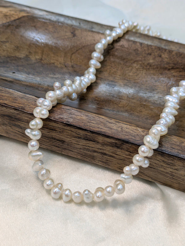 Baroque Pearl Necklace | Natural Freshwater Baroque Pearls | Unique Handmade Jewelry