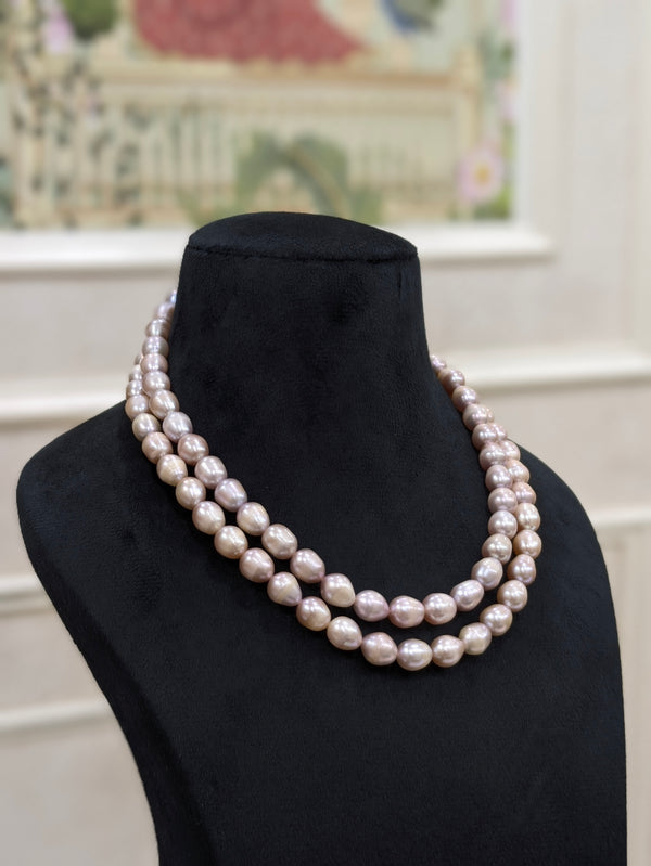 Pink Pearl Necklace – 2 Layer