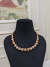 Orange Coin Pearl Necklace